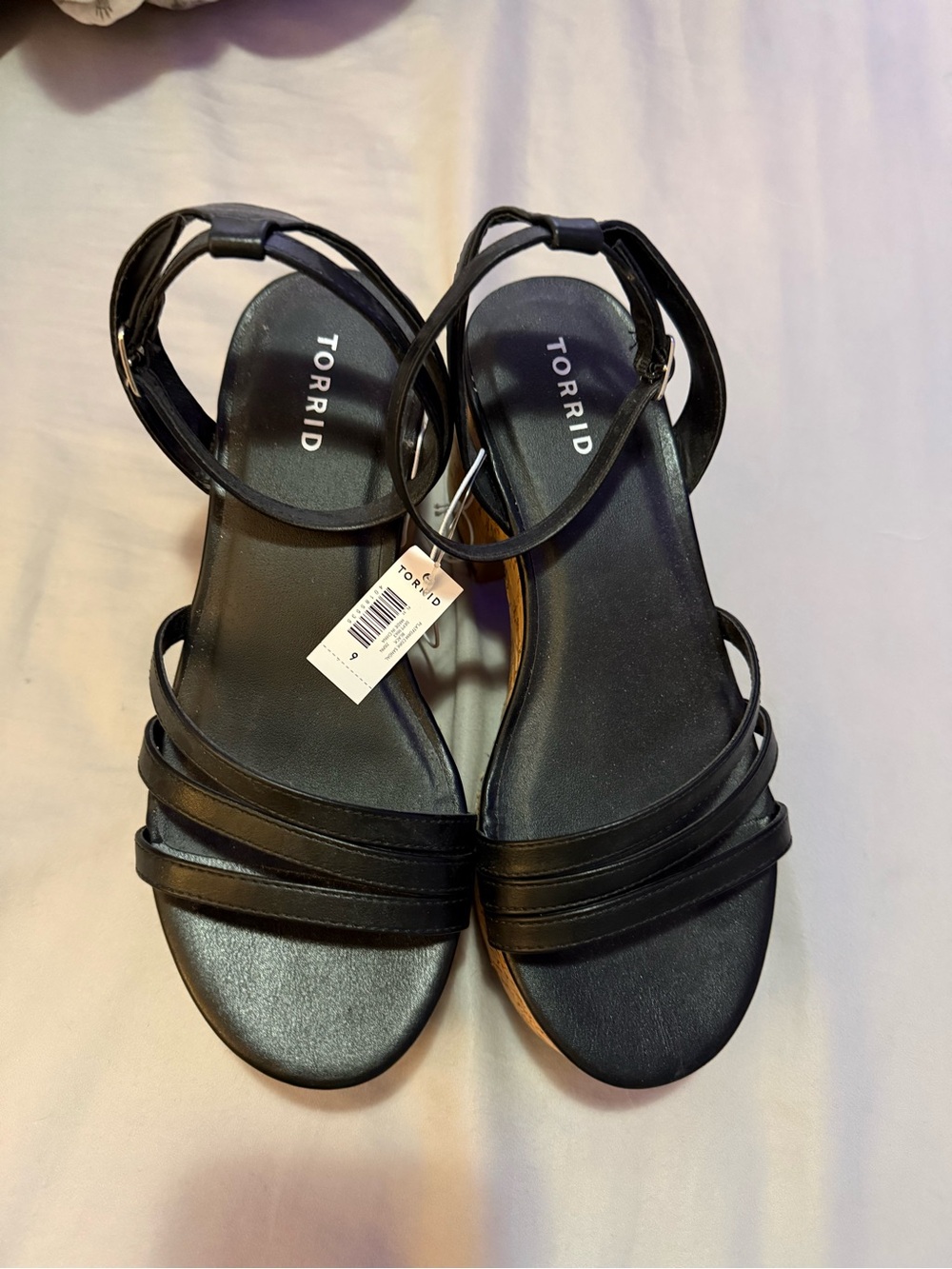 NWT Torrid Black Strappy Heeled Sandals size 9